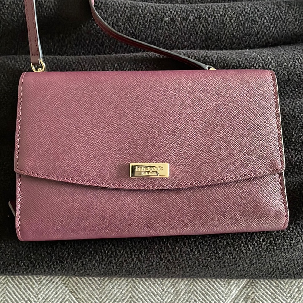 Kate Spade Purple Cross Body Wallet Purse